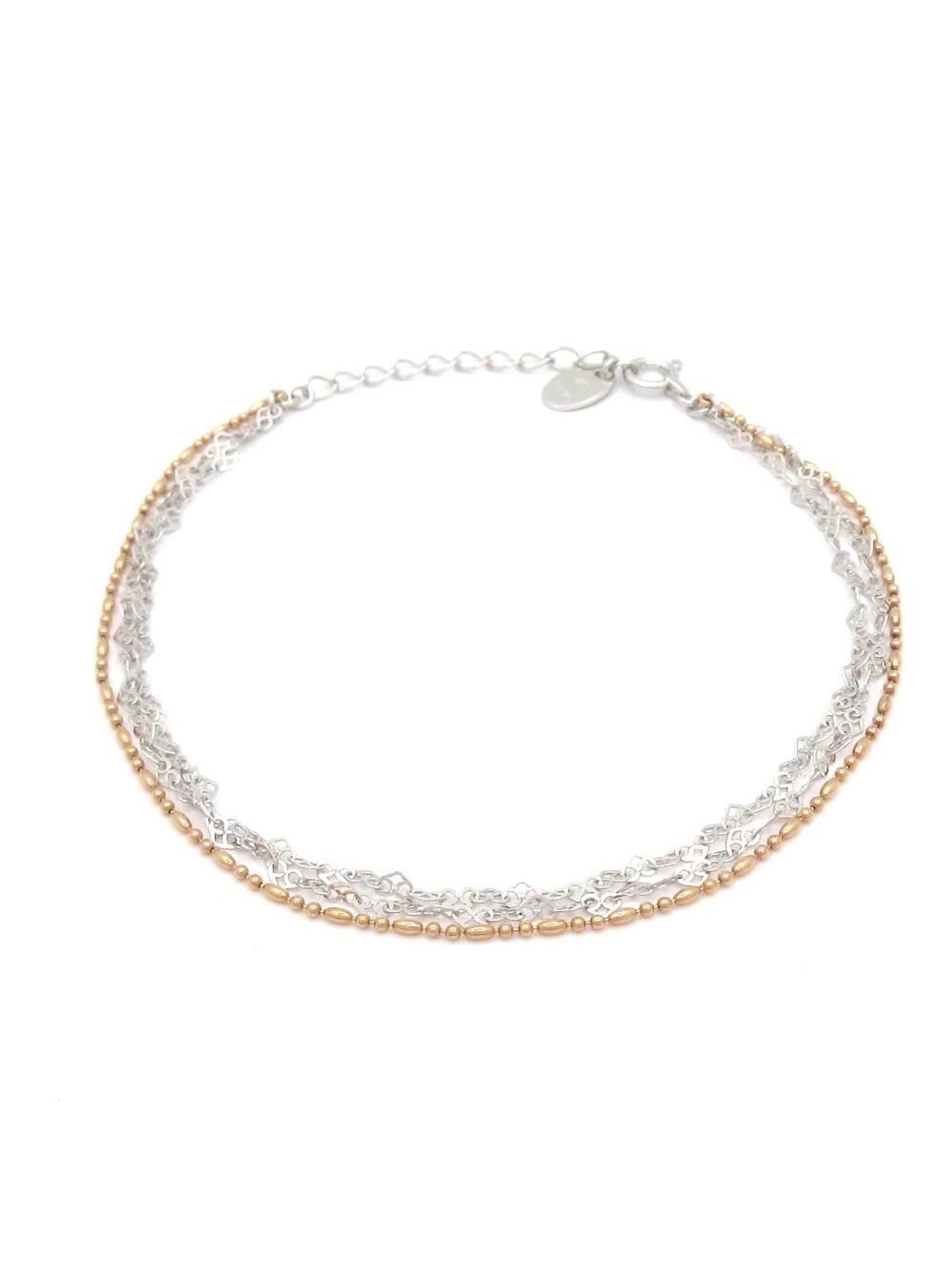4C 18K White Gold Rose Bracelet #306164457B